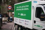 Asda has launched collection points at Tube stations.