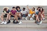 Group of young adults from generation Z