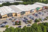 Retail park shown from above