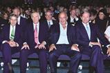 Lord Stuart Rose, Tony Blair, Sir Philip Green and Marc Bolland at the Fashion Retail Academy event