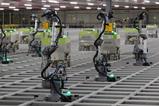 Ocado robotic grid in warehouse