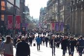Shoppers on Glasgow high street