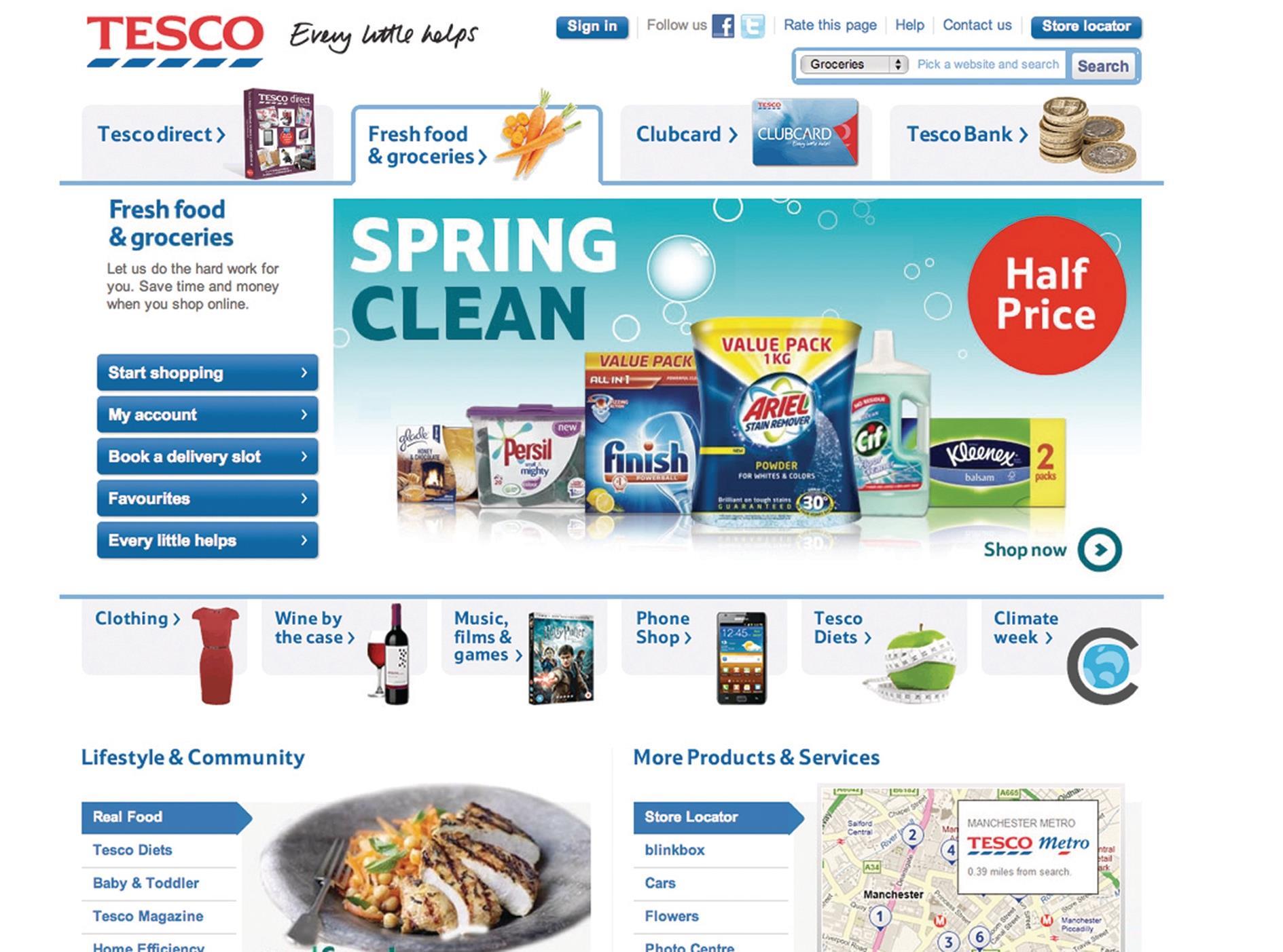  Tesco online  food sales to double in next five years 