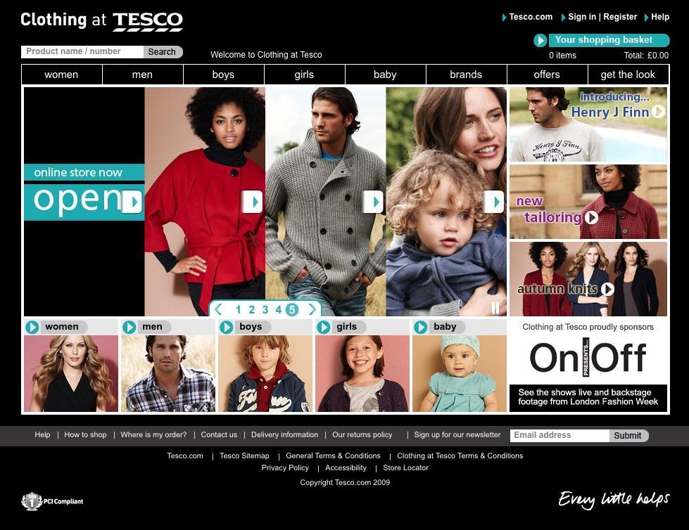 tesco clothing website