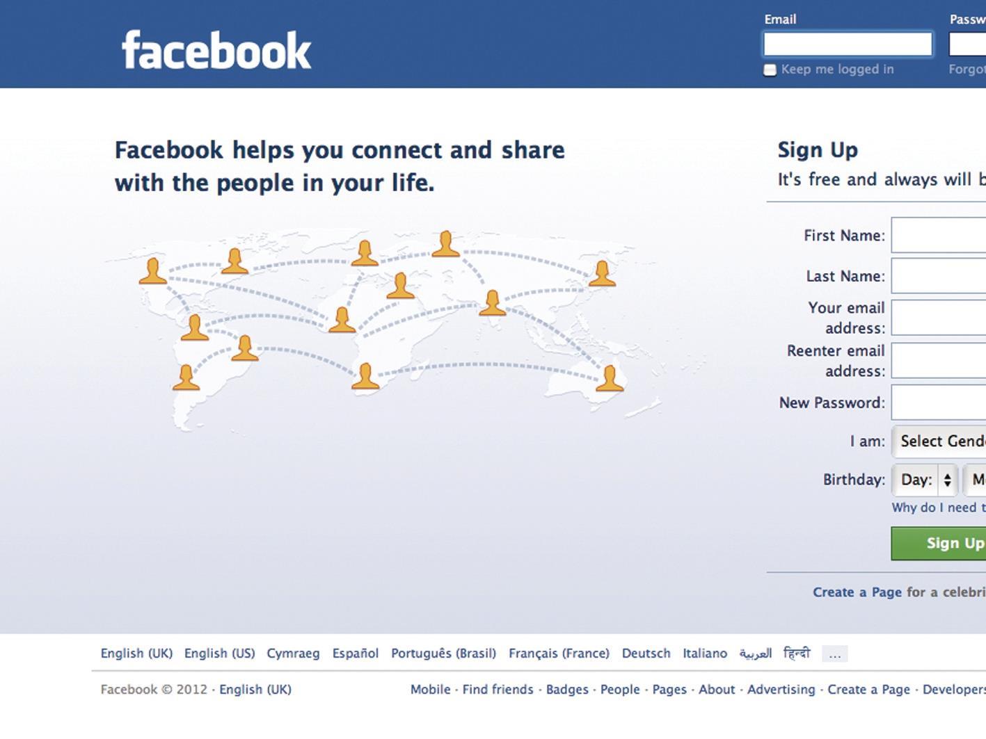ThrowbackTechnology: Facebook's original login page - Pixafy : Pixafy