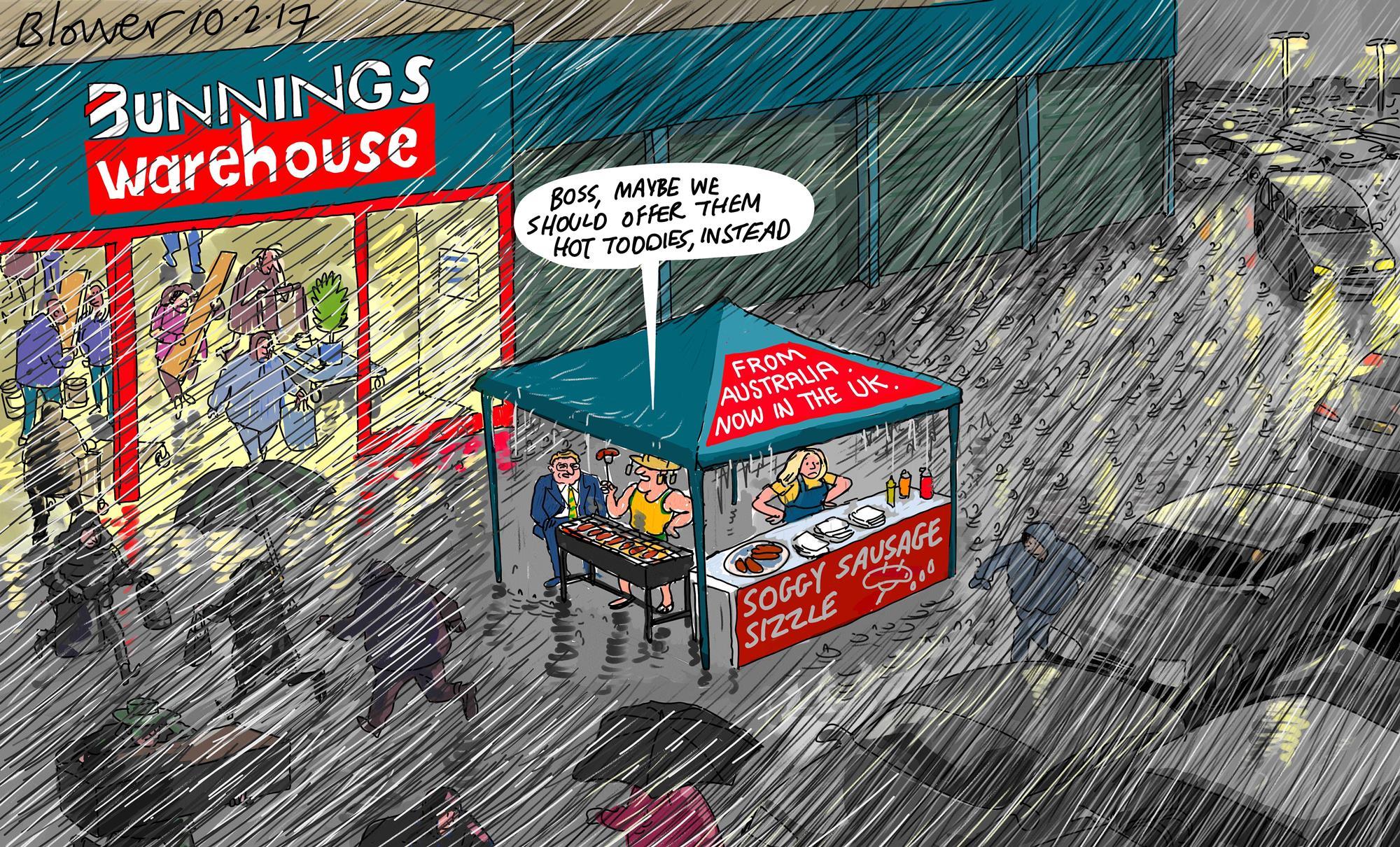 Blower s retail cartoon Bunnings makes UK debut Cartoon