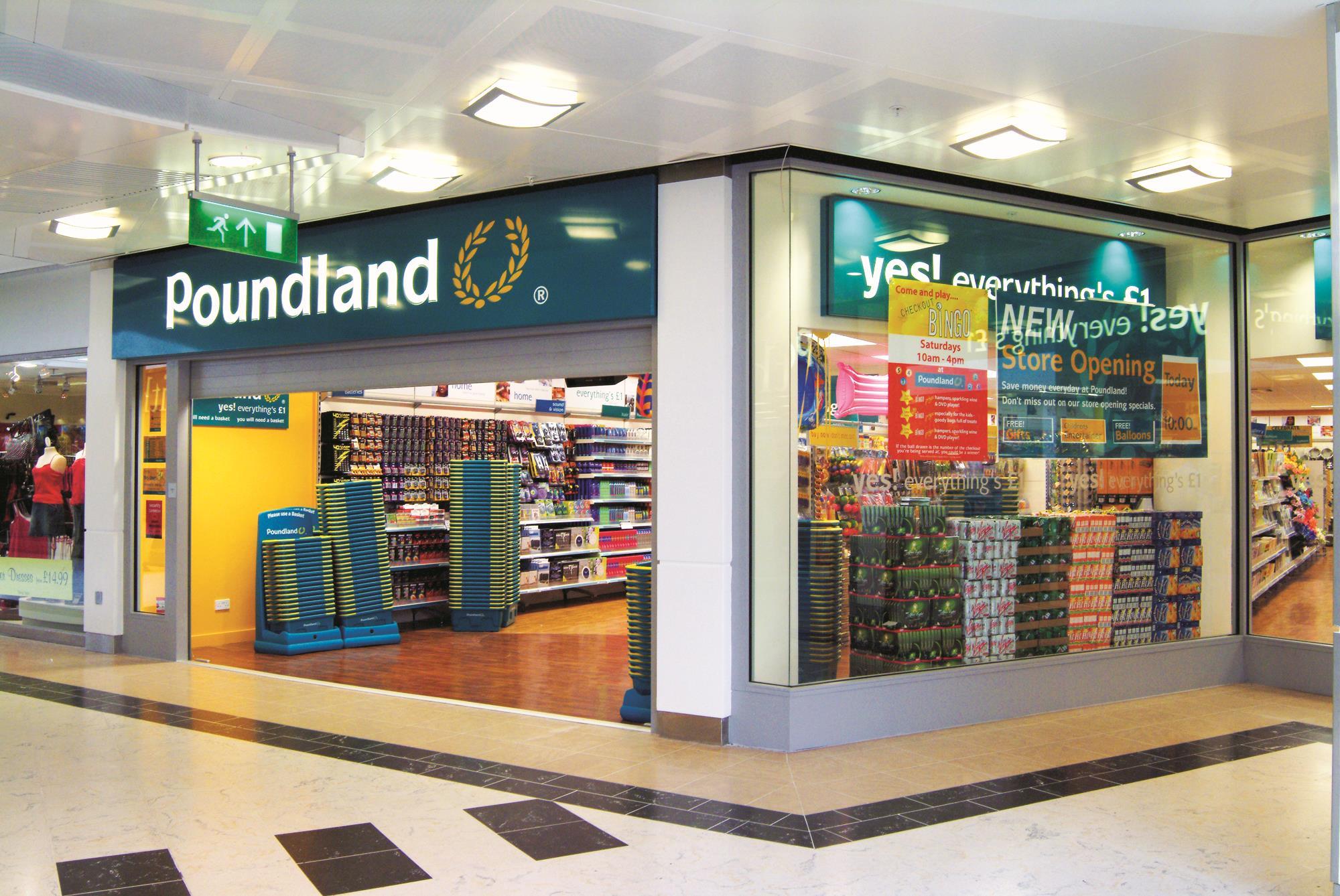 Poundland homeware shop