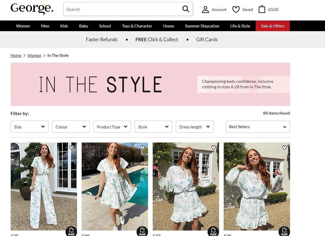 george clothing website