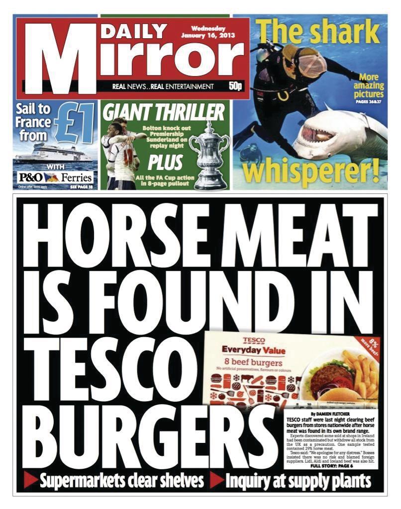 Tesco The Horse / Tesco Horsemeat Scandal And The Nfu Using a horse