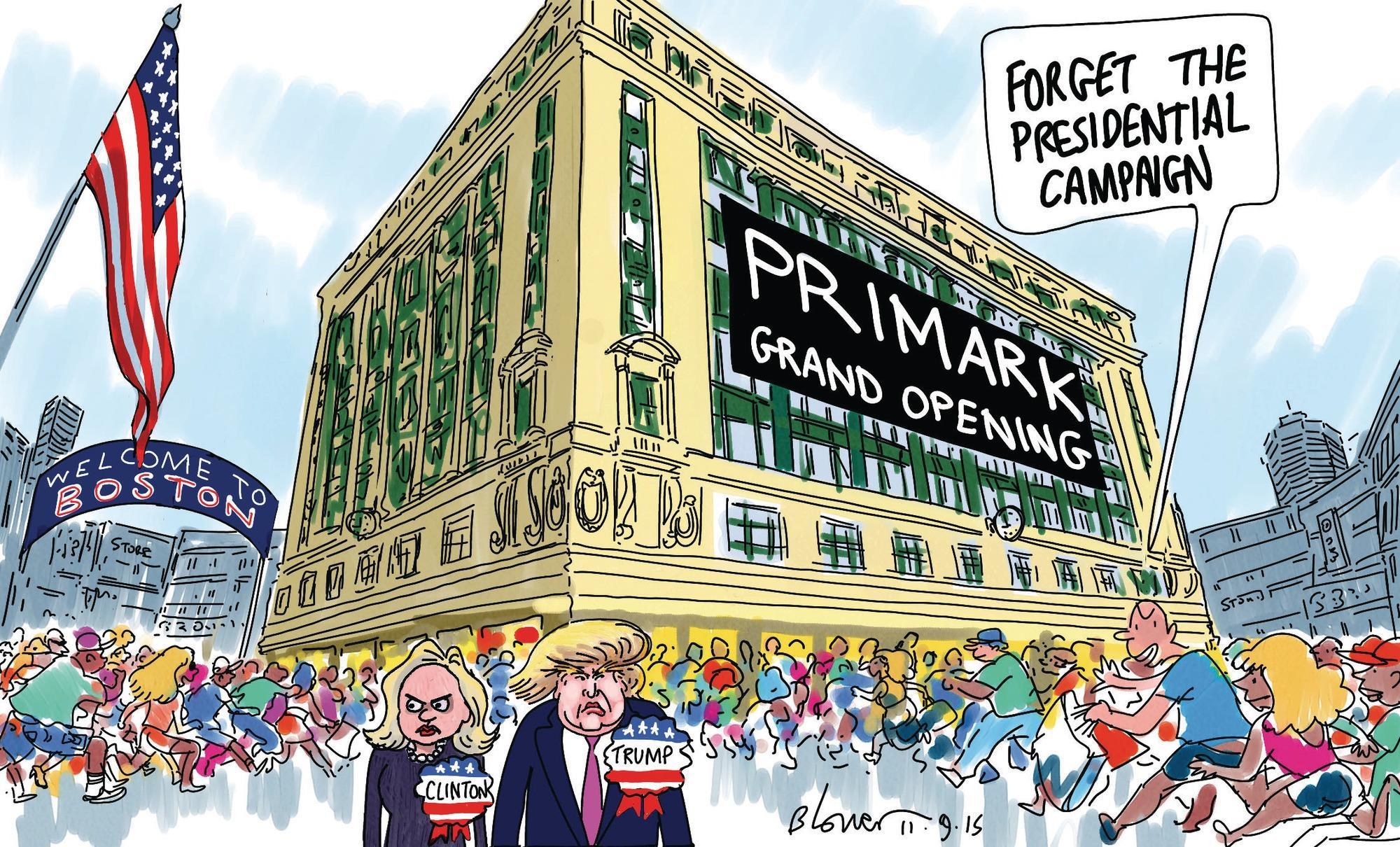 Blower S Retail Cartoon Primark Lands On Us Soil In Boston Cartoon Retail Week