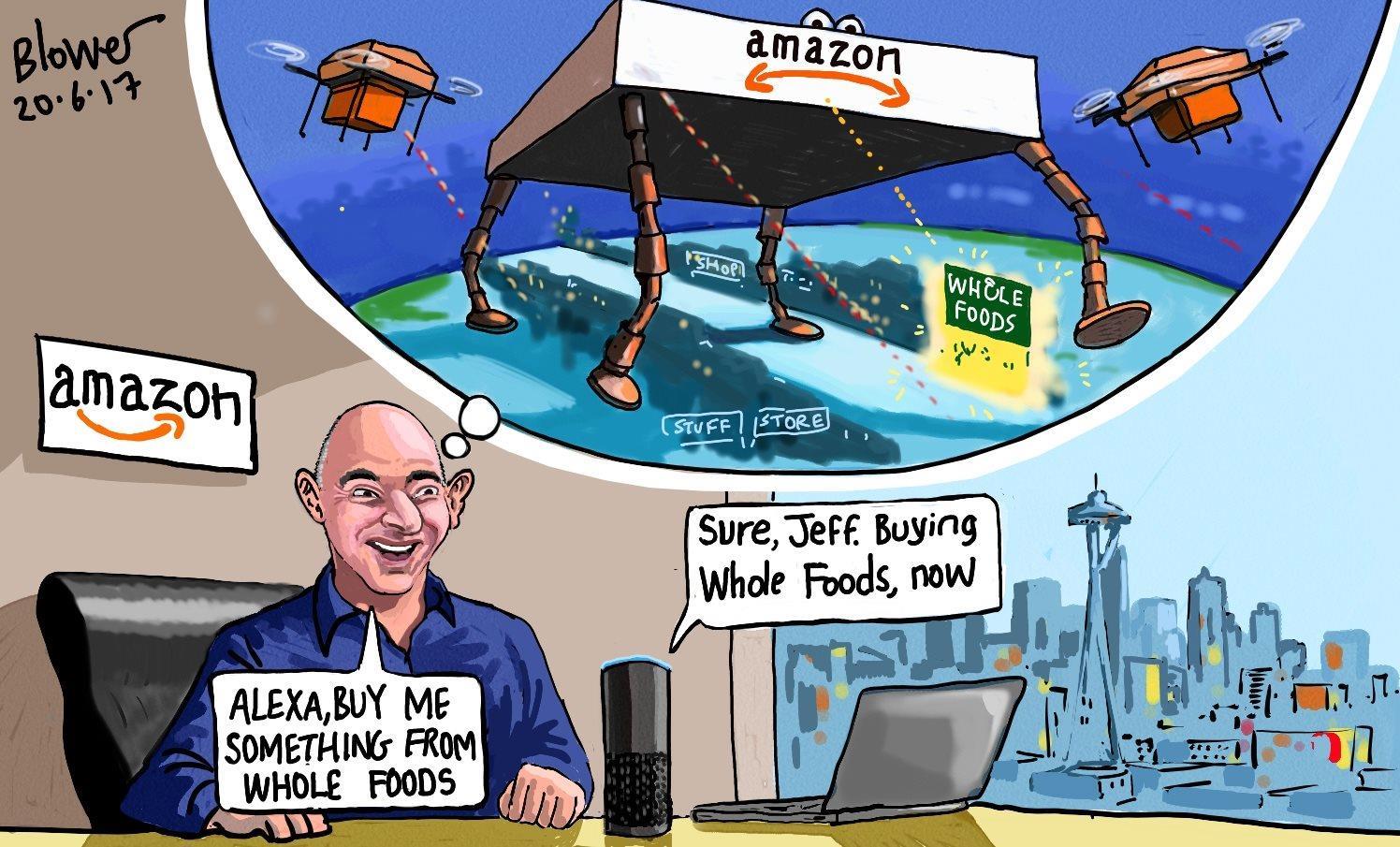 Blower s retail cartoon Alexa s Whole Foods mix up Cartoon