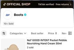 Boots launches on TikTok shop
