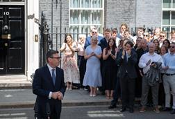 Prime-Minister-Andy Burnham-delivers-first-speech-outside-Number-10
