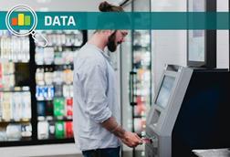Person using ATM