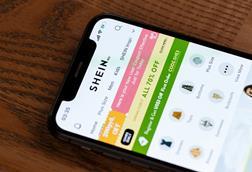 Shein site on mobile phone