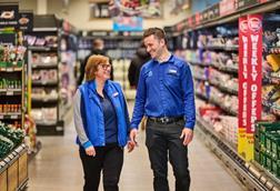 Aldi colleagues in store