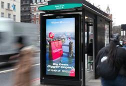AliExpress sign on bus stop