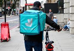 Deliveroo delivery cyclist