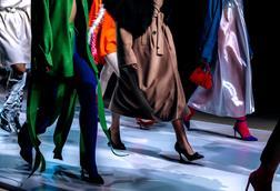 Models on the catwalk