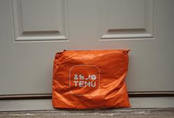 Temu packages on doorstep