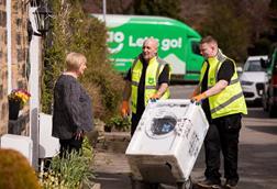 AO drivers delivering a washing machine