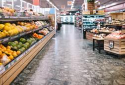 Fruit aisle in a supermarket