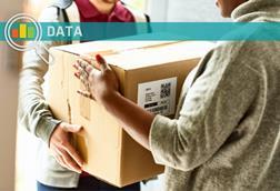 Woman receiving parcel