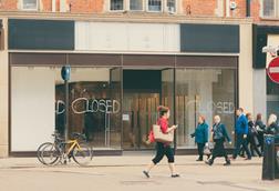 Closed stores on high street