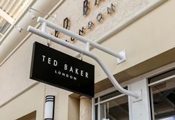 Ted Baker sign outside US store