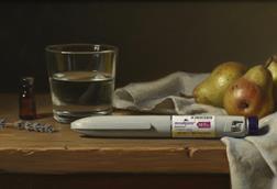 Illustration of Mounjaro on a table