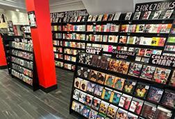 Books and CDs on display at Nottingham Fopp store