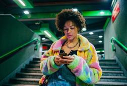 Young woman on smartphone