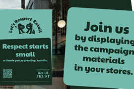 Let's Respect Retail campaign materials