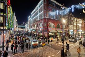 Christmas shoppers in Covent Garden