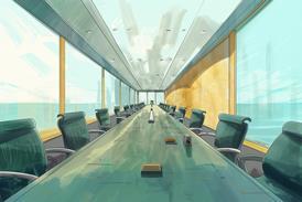 Illustration of an empty boardroom