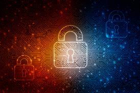 Cybersecurity padlock illustration