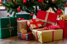 Christmas presents under tree
