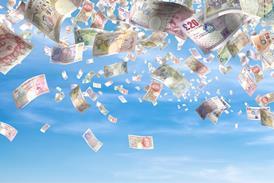 Money falling from the sky