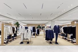 Lefties clothing store interior, menswear department