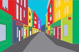 High street illustration