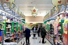 Morrisons Christmas ailse in Livingston store