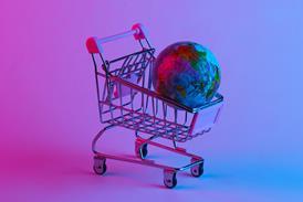 Globe in a shopping trolley