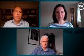 RQT screen shot with George MacDonald, Moira Thomas and Mike Barry on screen