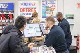 Interior of Screwfix France