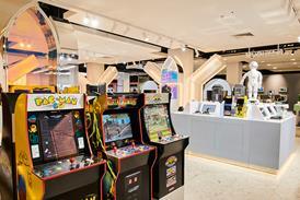 arcade games in Selfridges gaming store