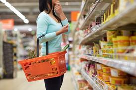 shopper in supermarket