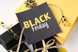 Black friday gift wrapped packages