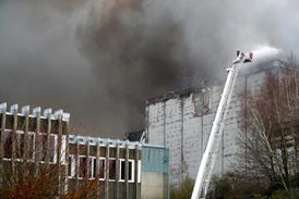 Ocado Andover fire credit PA