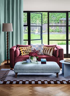 Sofology Strand 3 Seater Sofa In Matt Velvet Wine All Over £599