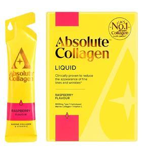 Absolute Collagen Liquid Supplement Raspberry 10x10ml Sachets